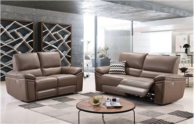 Ghế sofa da có thể ngả sô cô la